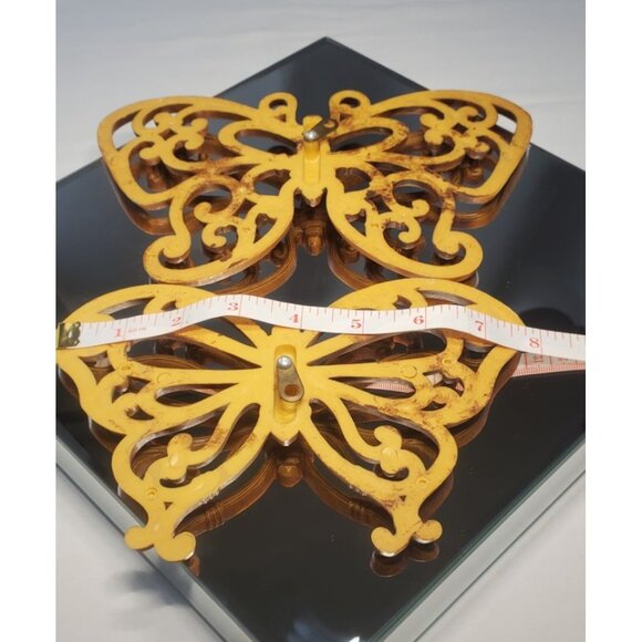 Vintage MCM Homco Butterfly Plastic Gold Wall Plaques Art Decor - Set of 2 - Picture 5 of 6